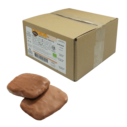 Belledonne -- Biscuit crousti'choc noisette bio - vrac 1,5 kg (env. 40 biscuits)