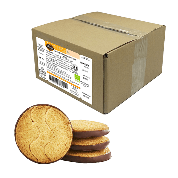 Belledonne -- Biscuit nappé chocolat noir bio - vrac 1,5 kg (env. 56 biscuits)